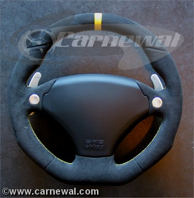 Cavallo Race 340mm Alcantara / silver shift paddles