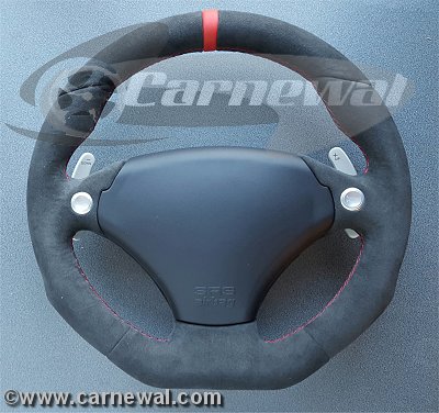 Cavallo Race 340mm Alcantara / silver shift paddles